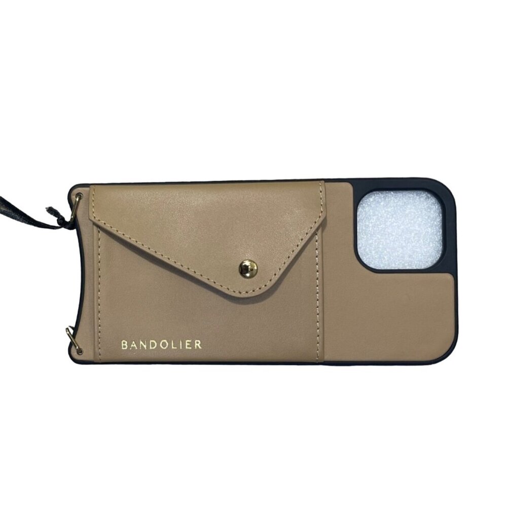 New Bandolier Phone Case Iphone 12 ProMax Camel Tan Leather No Strap - Picture 1 of 6